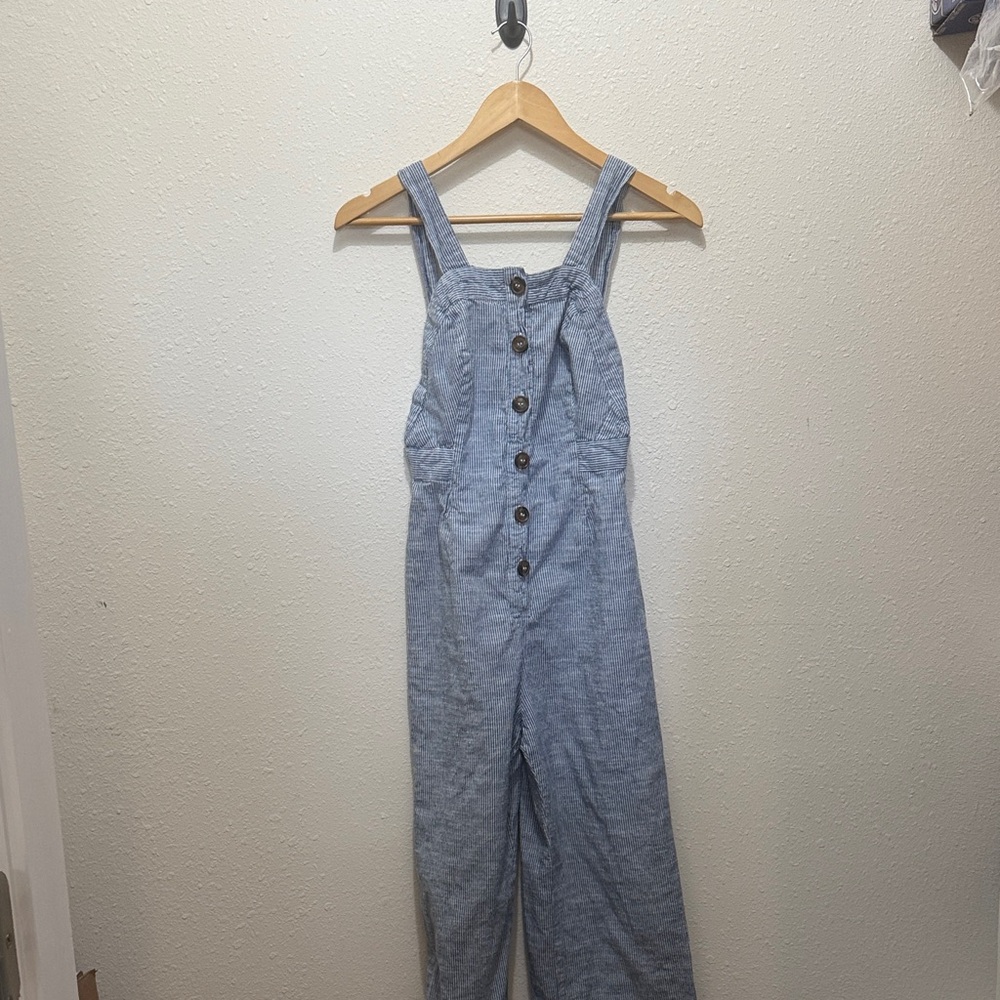 Japna Blue Button-Front Overalls, Size S
